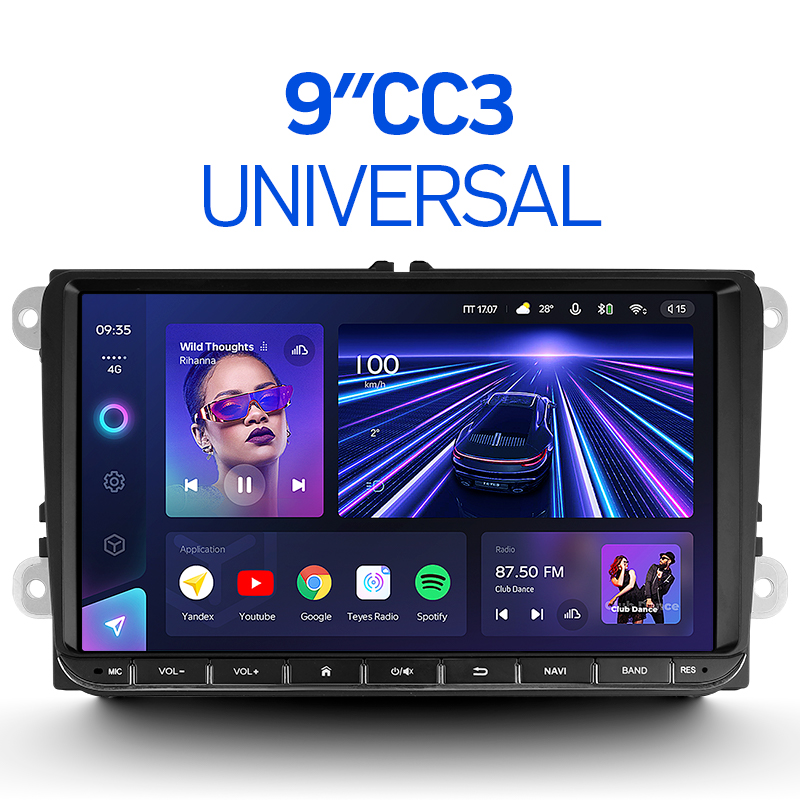 Акция! Teyes CC3 Universal headunitFor MQB 4/64Gb 9 дюймов
